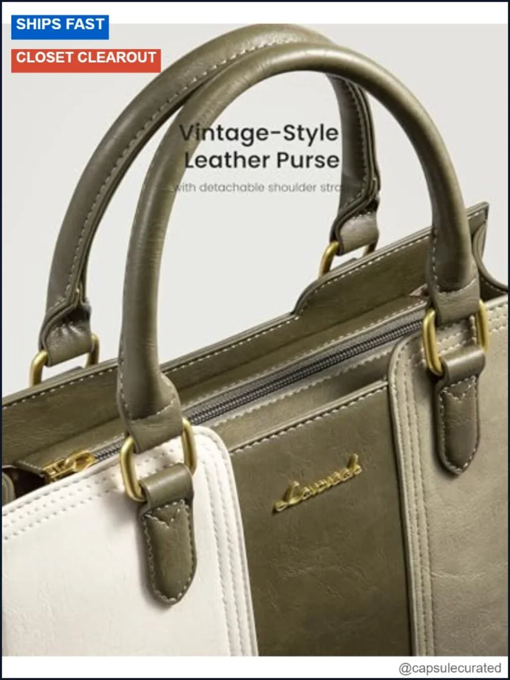 Vegan Leather Satchel Handbag Shoulder Crossbody Purse Top Handle
